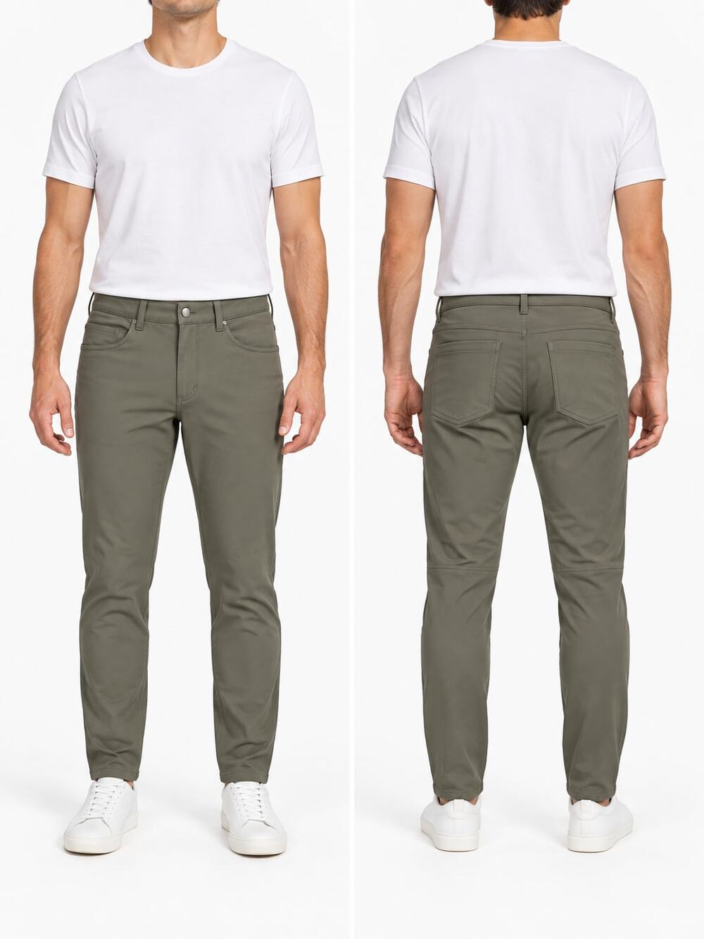 Lululemon ABC Pant Slim Warpstreme Men Olive Green Size 33 Gorpcore Workout Gym